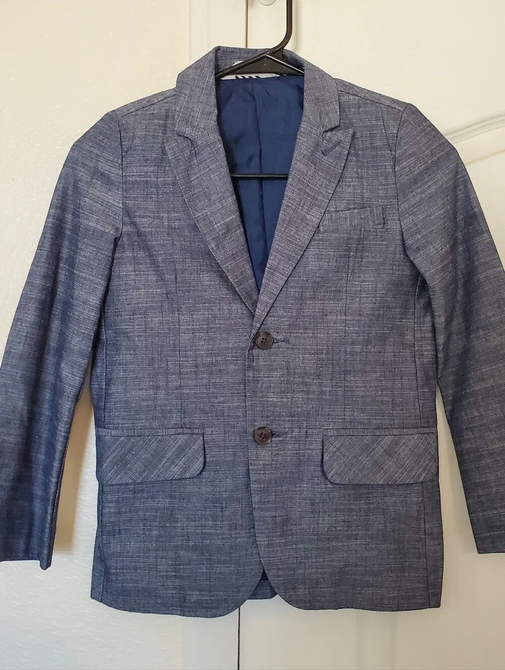 Cat and Jack Boys Blazer Chambray Denim Size 8 Blue